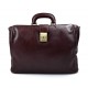 Doctor bag dark brown leather handbag men leather bag women briefcase