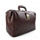 Doctor bag dark brown leather handbag men leather bag women briefcase