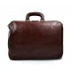 Doctor bag dark brown leather handbag men leather bag women briefcase