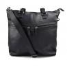 Ladies buffalo leather black handbag womens shoulder bag leather satchel