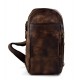 Sac à dos bandoulière brun en cuir sac homme sac cuir femme brun foncè