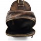 Sac à dos bandoulière brun en cuir sac homme sac cuir femme brun foncè