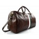 Bolsa viaje piel bolso equipaje bandera italiana bolsa cabina marrón