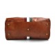 Leather travel bag duffle bag honey gym bag Italian flag weekender