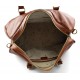 Leather travel bag duffle bag honey gym bag Italian flag weekender