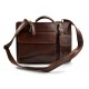 Leather shoulder bag briefcase carry on messenger bag leather ladies handbag men brown