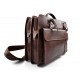 Leather shoulder bag briefcase carry on messenger bag leather ladies handbag men brown