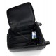 Trolley rigido nero in pelle borsa viaggio borsa valigia pelle cabina bagaglio a mano uomo donna borsone aereo