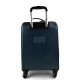 Leather trolley blue travel bag weekender overnight leather bag with 4 wheels leather cabin luggage airplane bag