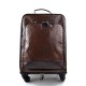 Leder reisekoffer troller kaffee leder reisetasche manner damen mit griff leder tasche reise tasche mit 4 rollen