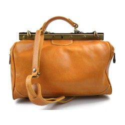 Sac docteur doctor bag cuir sac main cuir sac femme sacoche d'èpaule jaune