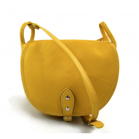 Sacoche femme sacoche jaune de cuir sac femme