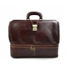Doctor bag leather retro bag doctor bag men women medical bag brown