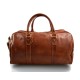 Leather duffle bag genuine leather travel bag overnight honey