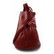 Sac à dos en cuir véritable de veau italien sac en cuir rouge