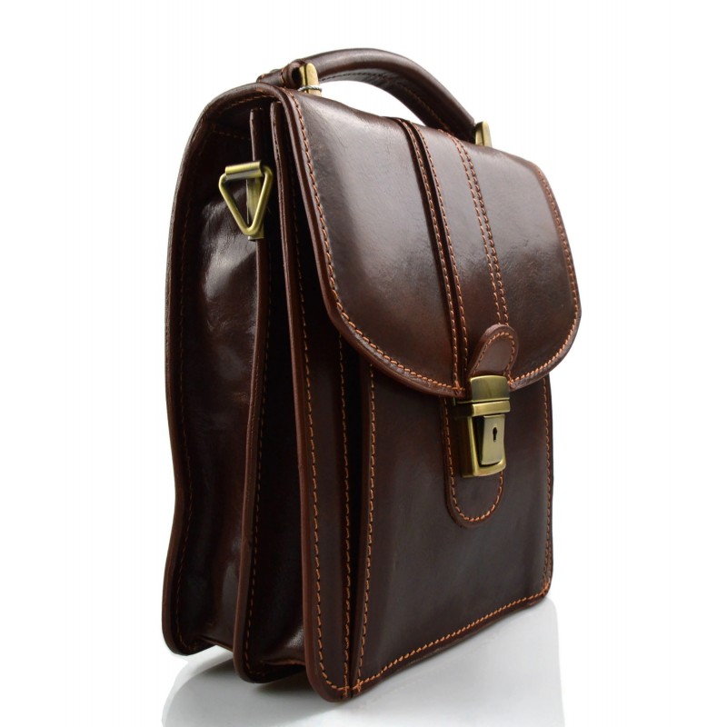 Crossbody satchel genuine leather bag shoulder bag brown hobo bag