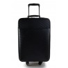 Trolley voyage en cuir sac tressé noir de bagages a main en cuir
