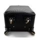 Trolley voyage en cuir sac tressé noir de bagages a main en cuir