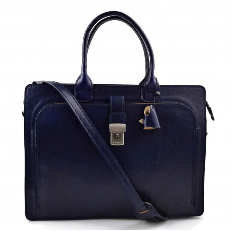 Leder aktentasche herren damen blau schultertasche ledertasche umhängetasche messenger ledertasche leder brieftrager