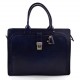 Sac cartable cuir serviette a main cuir bandoulière homme femme messenger sac de travail sac cartable bleu