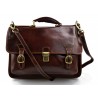 Briefcase leather office bag backpack shoulder bag conference bag mens business brown