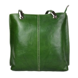 Bolso mujer piel verde bolso de mano bandolera en piel