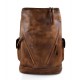 Zaino pelle vitello vintage marrone uomo donna borsa palestra