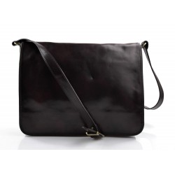 Bolso messenger de piel bolso de hombre piel bolso de mujer marròn oscuro