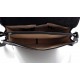 Bandoulière en cuir sac en cuir sac homme messenger sac d'épaule noir