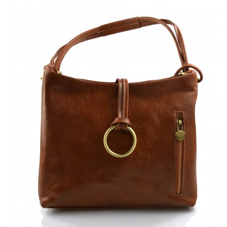 Leather women handbag shoulder bag luxury bag women handbag matt brown