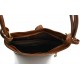 Borsa pelle borsello donna a spalla e a tracolla marrone opaco made in Italy