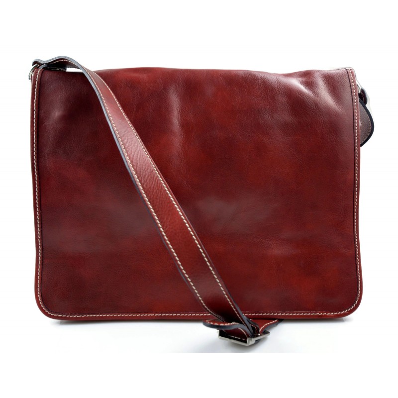 anker strøm korrekt Leather messenger bag mens women leather leather shoulder bag red
