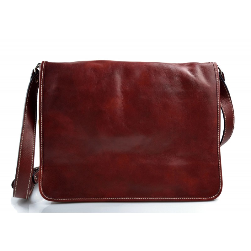 anker strøm korrekt Leather messenger bag mens women leather leather shoulder bag red