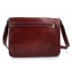 Leder herren aktentasche messenger ledertasche rot