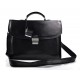 Leather briefcase office bag men women bag business black
