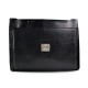 Bolso de cuero messenger maletin de cuero carpeta de piel negro