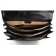 Bolso de cuero messenger maletin de cuero carpeta de piel negro