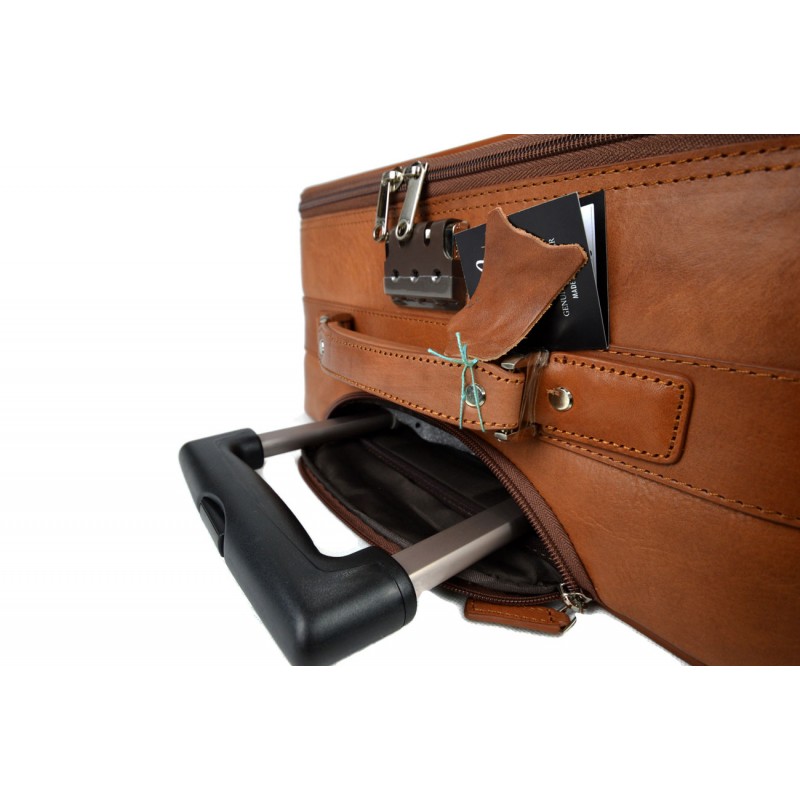 Leather sales overnighter trolley