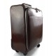 Trolley voyage en cuir sac voyage de bagages a main brun fonce