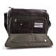 Genuine italian leather shoulderbag notebook messenger bag ipad laptop ladies men dark brown