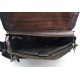 Genuine italian leather shoulderbag notebook messenger bag ipad laptop ladies men dark brown