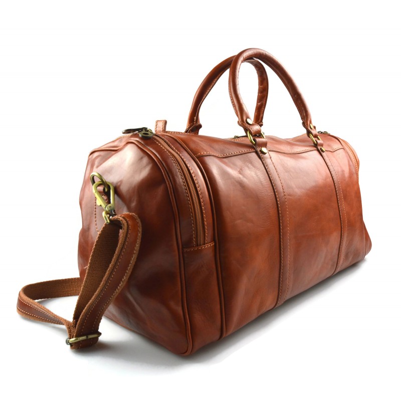 Mens leather duffle bag honey shoulder bag travel bag luggage carryon