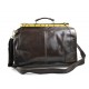Bolso de cuero bolso de viaje doctor bag bolso doctor en piel bolso mujer hombre marron oscuro
