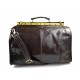 Bolso de cuero bolso de viaje doctor bag bolso doctor en piel bolso mujer hombre marron oscuro