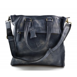 Damen leder tasche blau tasche handtasche ledertasche