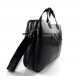 Leather satchel black messenger men ladies bag handbag
