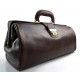Leather doctor bag messenger handbag ladies men leatherbag briefcase vintage dark brown