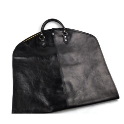 Bolsa de ropa de cuero bolsa de viaje bolsa de ropa de mano con asas bolsa de ropa de viaje negro de cuero bolsa de ropa piel