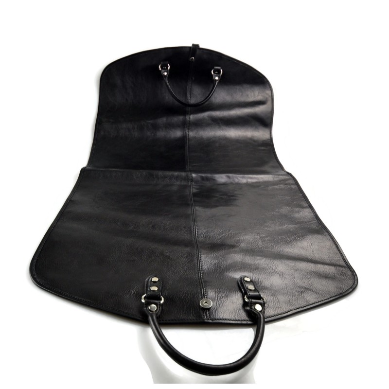 Porta abiti borsa da viaggio porta abiti in pelle borsa manici nero