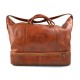 Sac de voyage en cuir homme femme bandoulière en cuir véritable miel